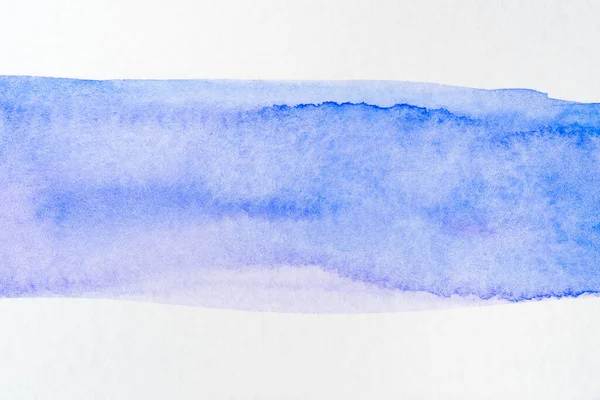 Blauwe Aquarelstrip Met Hand Getekend Hoge Resolutie Element Penseel Geschilderd — Stockfoto