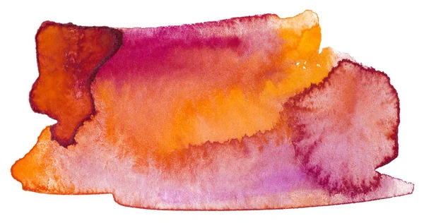 Czerwony Pomarańczowymi Kolorami Akwarela Ręcznie Rysowane Element Akwareli — Zdjęcie stockowe