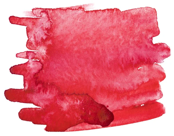 Rote Hand Gezeichnet Aquarell Element Logo Pinsel Gemalt Aquarell Hintergrund — Stockfoto