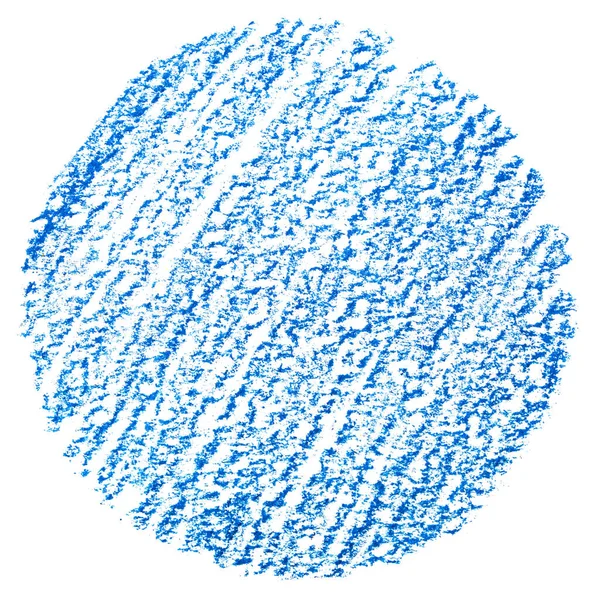 Cercle Bleu Dessiné Crayon Avec Des Crayons Ombrés — Photo
