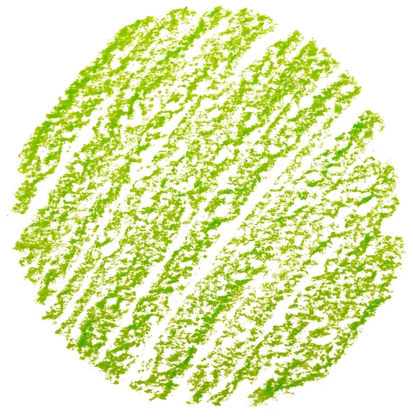 Grön Cirkel Ritad Penna Med Kritor Skuggade — Stockfoto
