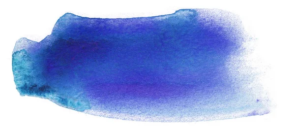 Blue Gradient Watercolor Stain White Hand Drawn Element Strip Brush — Stock Photo, Image