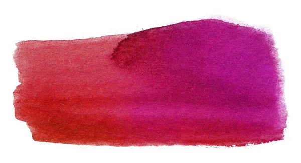 Red Magenta Watercolor Stain Strip Brush Stroke — Stock Photo, Image