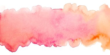 Pembe ve turuncu taşkın çizgili suluboya arkaplan, kart tasarımı, yazdırma ve web kopyalama alanı için element