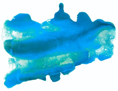 Soyut suluboya el boyası arka plan. mavi, yeşil, turkuaz, mor, menekşe, beyaz, izole