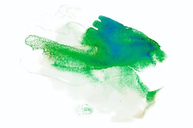 Soyut suluboya akvaryum boya sıçrama lekesi dokusu izole edilmiş beyaz arkaplan
