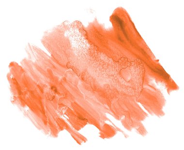 Soyut suluboya el, beyaz arkaplanda boya fırçası darbesi çizdi