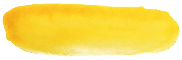 Mancha Amarela Tinta Isolada Branco — Fotografia de Stock