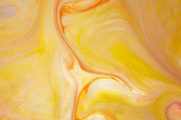 Abstract Yellow Sparkling Background Sparkles Pearly Clouds Water Marble Metallic — Stock Photo, Image