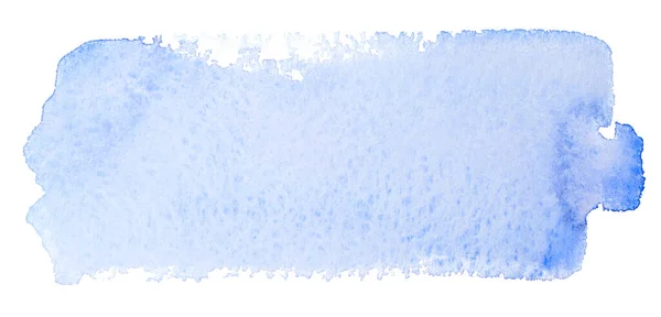 Aquarell Heller Blauer Fleck Auf Weißem Hintergrund Isoliert Mit Pinsel — Stockfoto
