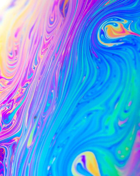 Αφηρημένη Ιριδίζουσα Παρεμβολές Φόντο Φως Χρώματα Ουράνιο Τόξο Σύνθεση Φυσαλίδας — Φωτογραφία Αρχείου