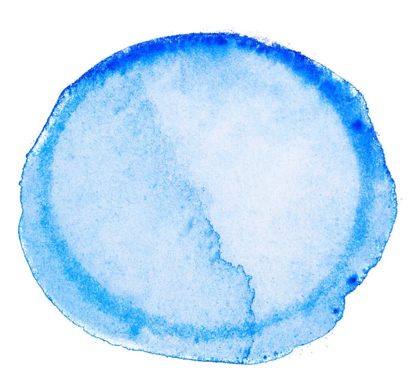 Élément Aquarelle Bleu Pour Conception Cercle Avec Texture Aquarelle — Photo