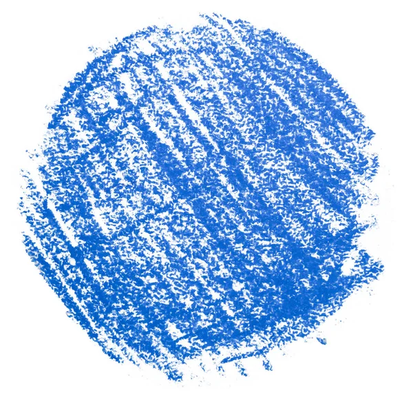 Dessin Cercle Bleu Avec Craie Colorée Avec Crayons Texture — Photo