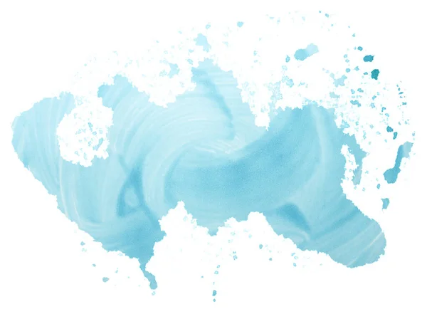 Blue Watercolor Stain White Background Element — Stock Photo, Image