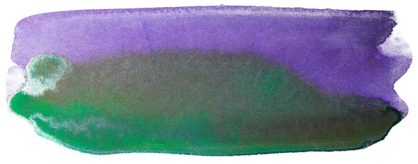 Mancha Púrpura Verde Sobre Fondo Blanco Elemento Dibujado Mano —  Fotos de Stock