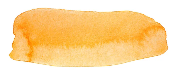 Оранжевый Желтый Акварельный Фон Бумажной Текстурой Белом Фоне Пятна Краски — стоковое фото