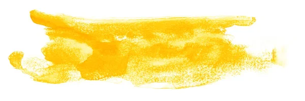 Pincel Amarelo Aquarela Pincel Isolado Fundo Branco — Fotografia de Stock