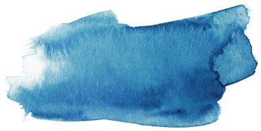 Suluboya lekesi mavi. Beyaz arkaplandaki element