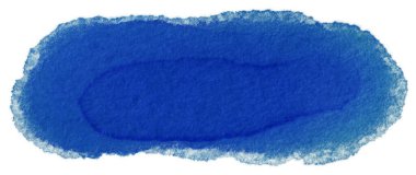 Suluboya lekesi mavi. Beyaz arkaplandaki element