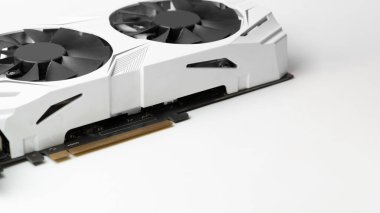 Telif Boşluğu Arkaplanı ile Beyaz Arkaplanda Beyaz Video Kartı