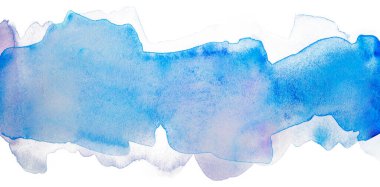 Katmanlı mavi grunge suluboya şeridi