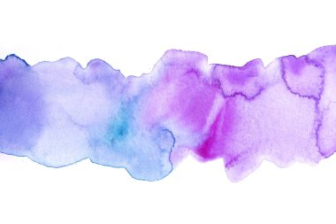 suluboya mor çizgili fırça darbesi kartpostal arka planı beyaz desenli kağıt üzerinde tasarım için. Soyut kenarları olan el çizimi.