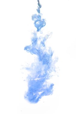 Sudaki mavi boya, su altındaki boya patlaması..