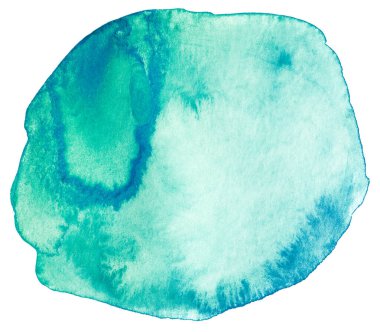 Elle çizilmiş yeşil suluboya lekesi. yüksek çözünürlüklü gerçek doku