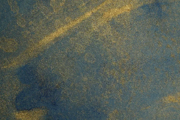 Pintura Mancha Fluxo Aquarela Abstrata Cor Fundo Textura Mármore Azul — Fotografia de Stock