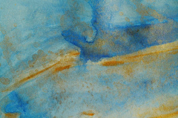 Blaugoldener Hintergrund Glänzende Farbe Und Papier Zurück Textur — Stockfoto