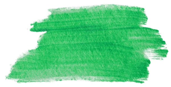 Акварельна Зелена Пляма Елемент Білому Тлі — стокове фото