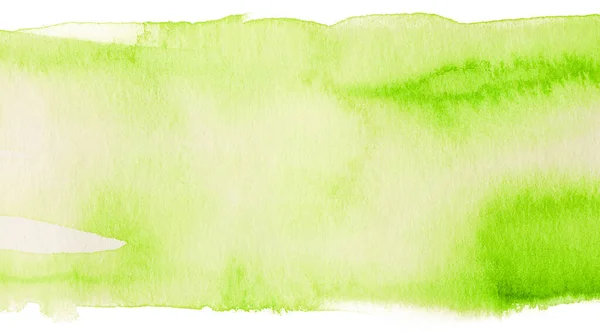 Πράσινη Λωρίδα Υδατογραφία Φόντο Λεκέ Στοιχείο Λευκό Φόντο — Φωτογραφία Αρχείου