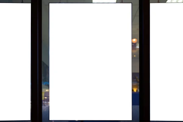 Baner Reklamowy Oknie Makieta — Zdjęcie stockowe