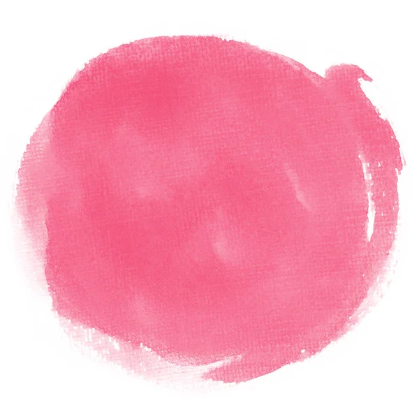 Mancha Com Aquarela Rosa Pintar Círculo — Fotografia de Stock