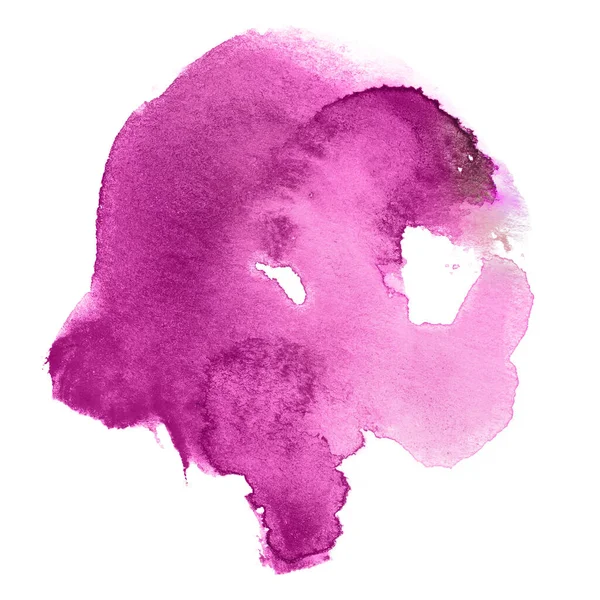 Mancha Com Tinta Magenta Aquarela — Fotografia de Stock