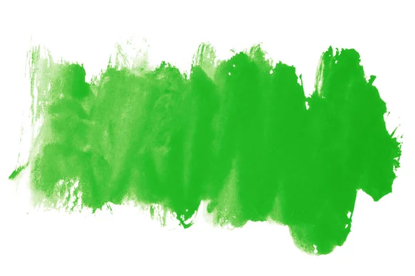 Zelená Akvarel Skvrna Textura Pozadí — Stock fotografie