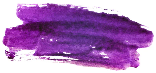 Mancha Con Acuarela Púrpura Oscuro Pintura Texturizada Pincelada —  Fotos de Stock
