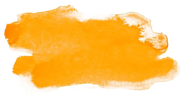 Oranžová Akvarel Skvrna Textura Pozadí — Stock fotografie