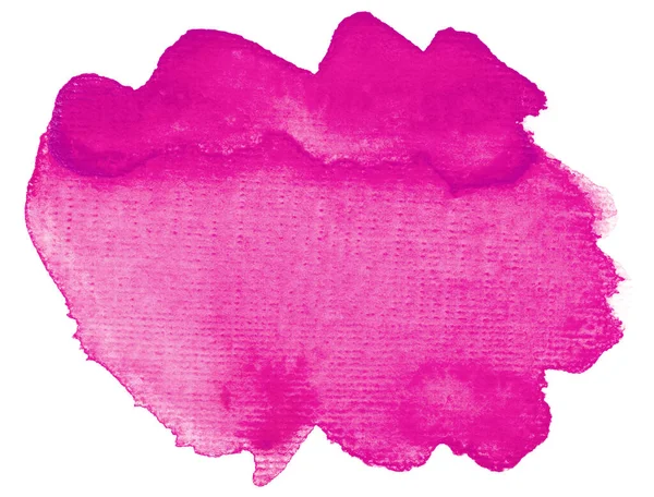 Mancha Com Tinta Magenta Aquarela — Fotografia de Stock