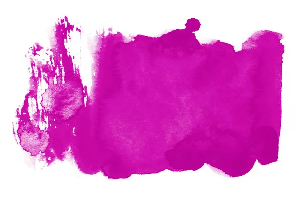 Mancha Com Tinta Magenta Aquarela — Fotografia de Stock