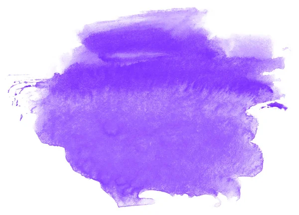 Mancha Con Acuarela Pintura Azul Púrpura — Foto de Stock