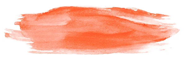 Macchia Con Vernice Arancione Acquerello — Foto Stock