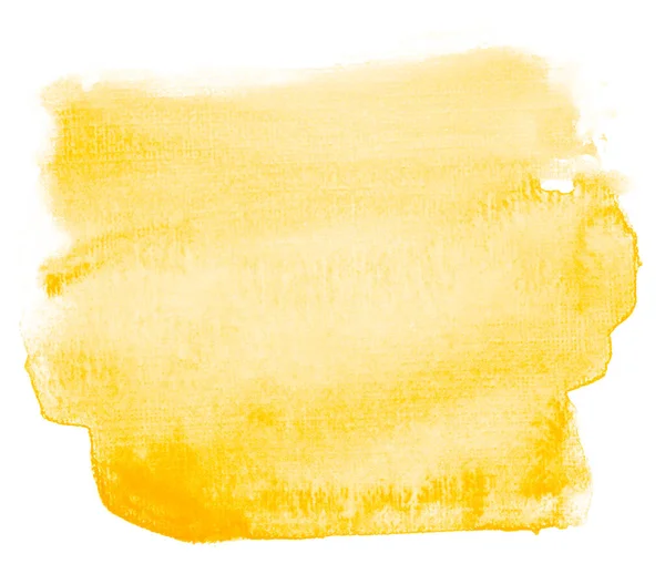 Bannière Rectangulaire Peinte Par Lumière Jaune Tache Aquarelle Pour Conception — Photo