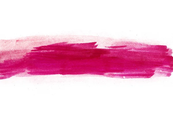Akvarell Röd Rand Pensel Stroke Vykort Bakgrund För Design Vitt — Stockfoto