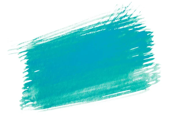 Mancha Acuarela Azul Verde Dibujada Mano — Foto de Stock