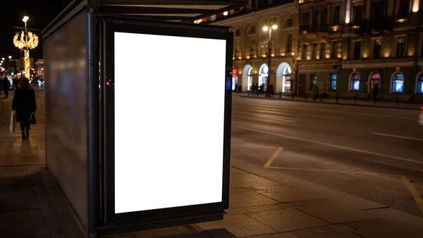 Reklamní Banner Billboard Mockup Stop Stock Snímky