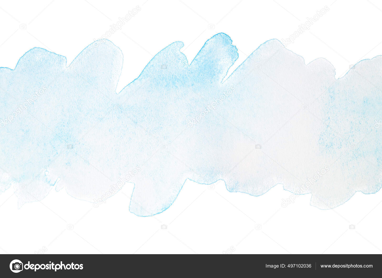蓝水色质感浅蓝色透明的白色水彩带与质感背景浅蓝色水彩带与白色背景水平背景浅蓝色水彩带 图库照片 C Livinskyalex