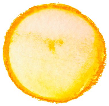 Sulu boya lekesi sarı element