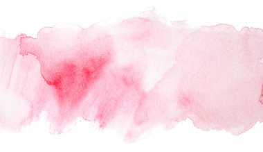 Beyaz arkaplanda kırmızı suluboya şerit dokusu.