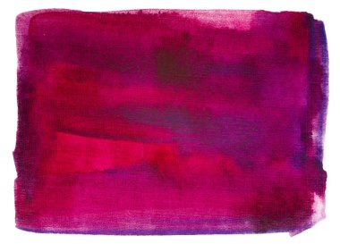 Beyaz arkaplanda el çizimi kırmızı suluboya dikdörtgen